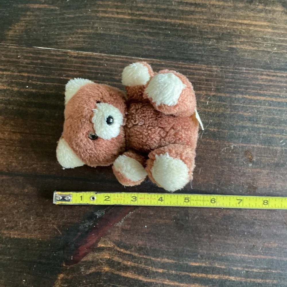 Vintage Russ Berrie Cocoa Brown Cream Teddy Bear Plush Stuffed Animal 5 Inch‎